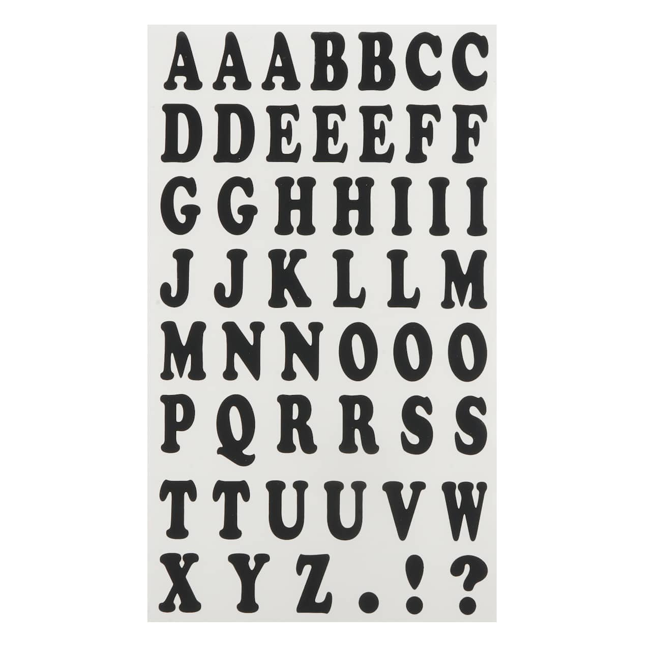 12 Packs: 51 ct. (612 total) 1" Black Alphabet Iron-On Transfers by Make Market®